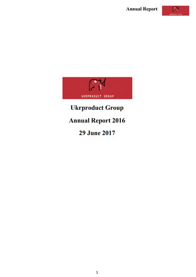Ukrproduct Group - Annual Report 2016